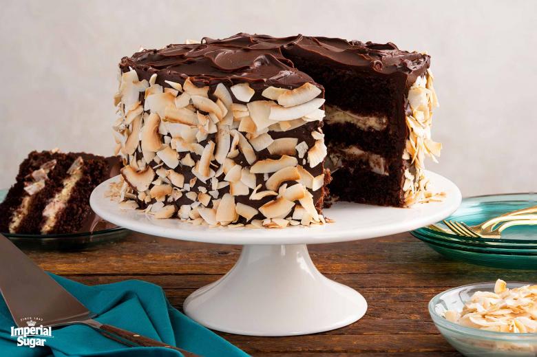 Chocolate Coconut Layer Cake