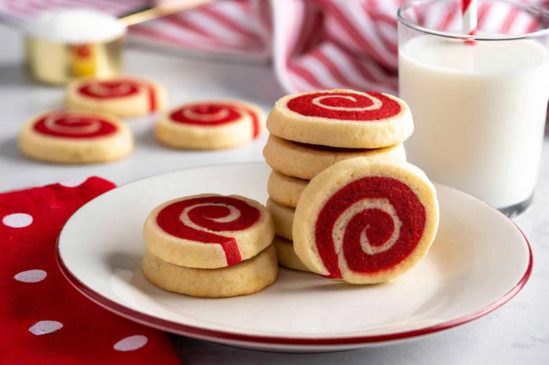 Red Velvet Pinwheel Cookies