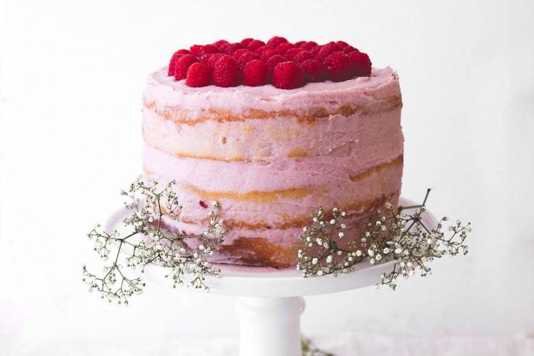 Raspberry Banana Cake